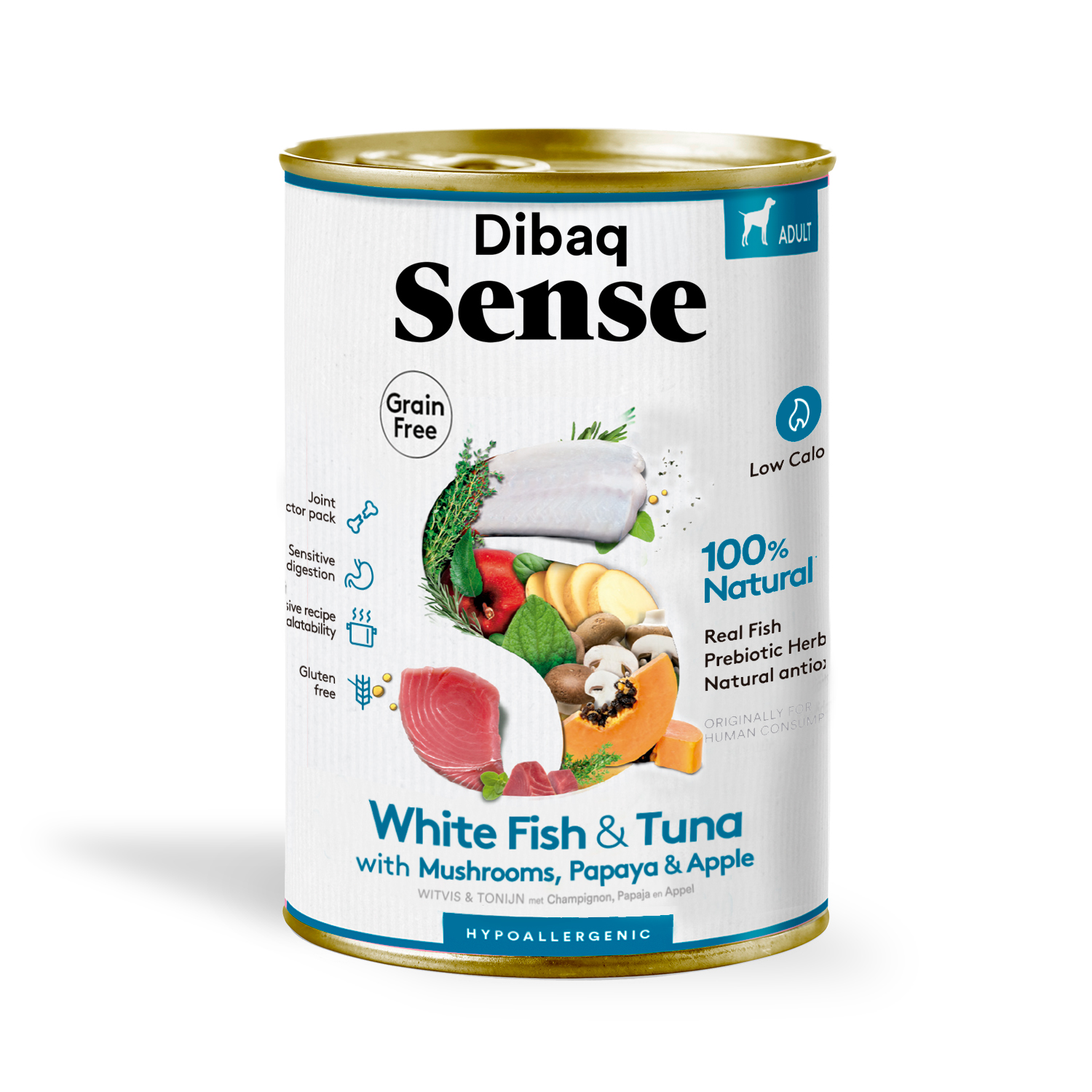 Nourriture humide pour chiens Dibaq Sense – Poisson Blanc & thon